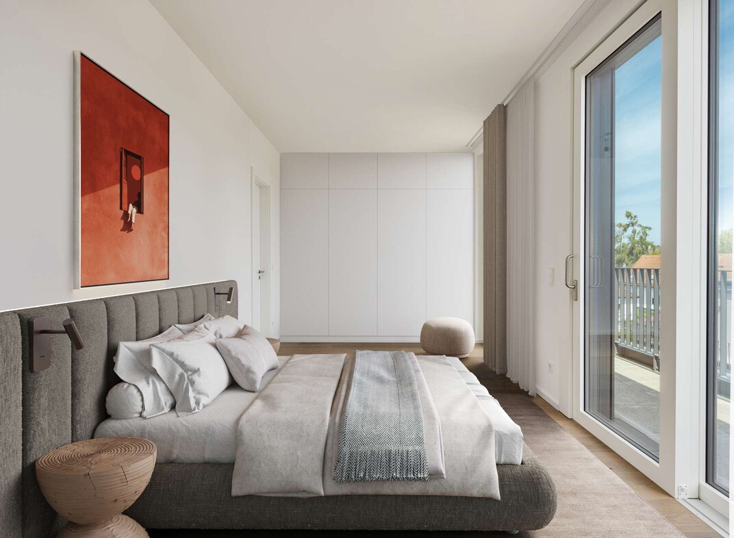 Schlafzimmer mit Bad en suite