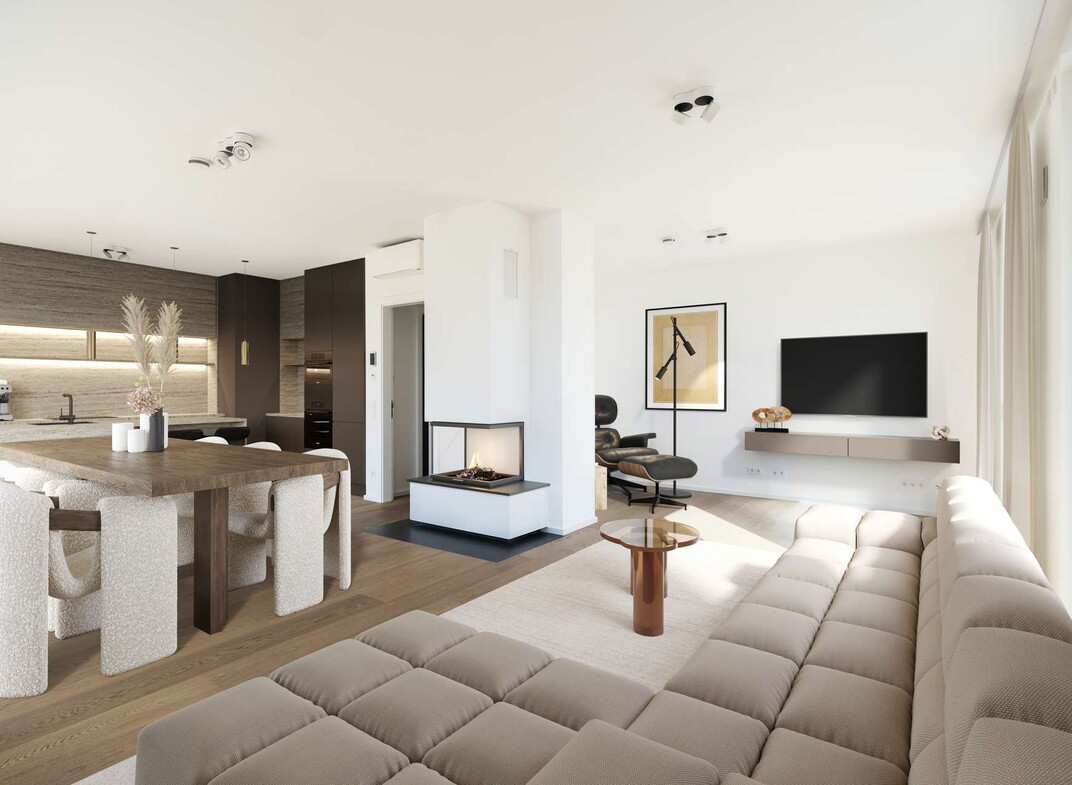 Offener Wohn-Ess-Kochbereich