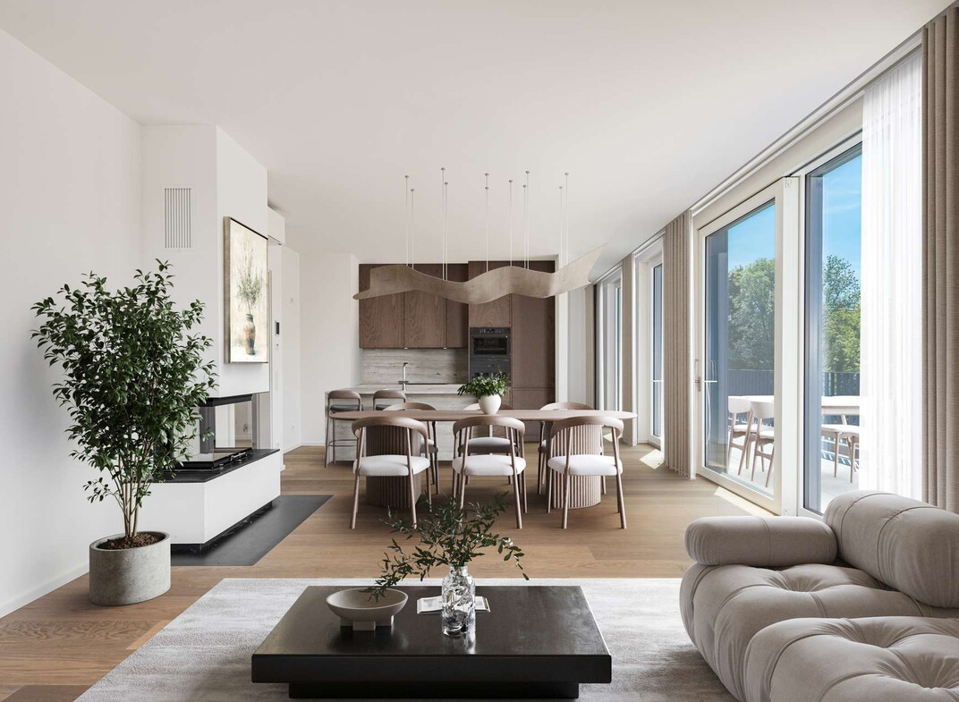 Offener Wohn-Ess-Kochbereich