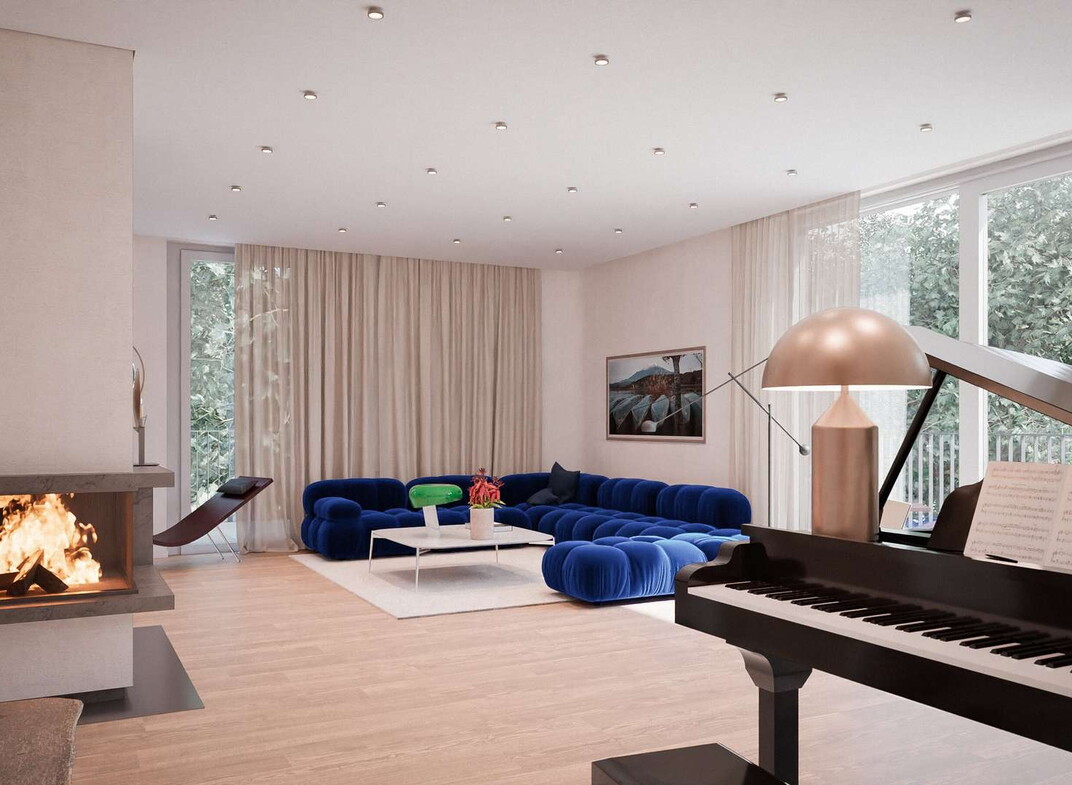 Heller Wohnbereich mit Atmosphäre