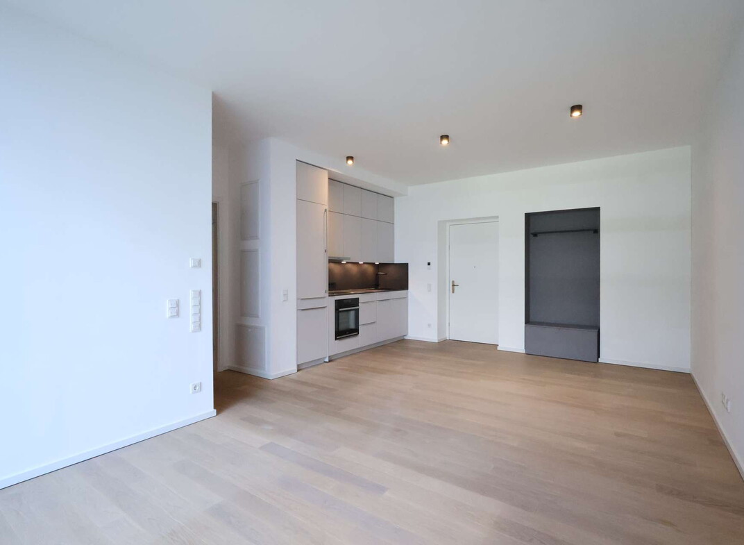 Wohnzimmer mit Küche