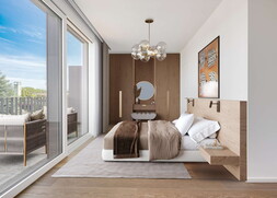 Schlafzimmer mit Bad en suite