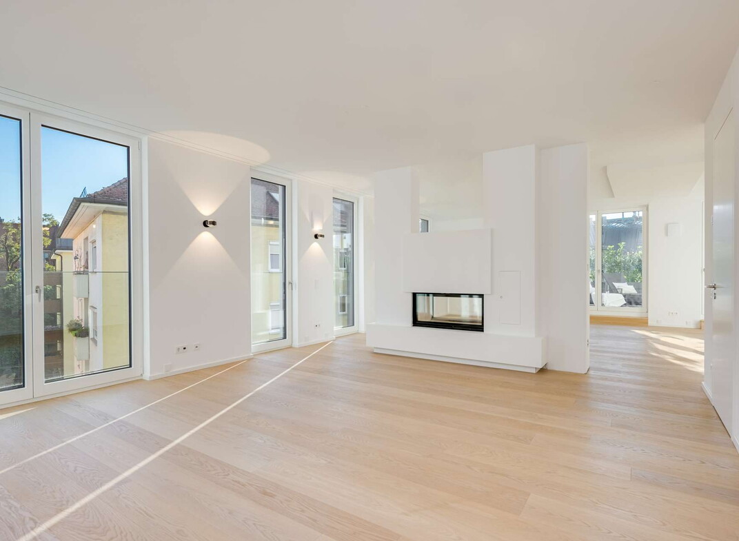 Wohnbereich mit Kamin