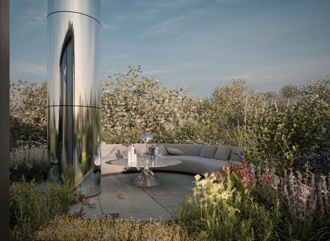 Privater Loungebereich auf dem Dach